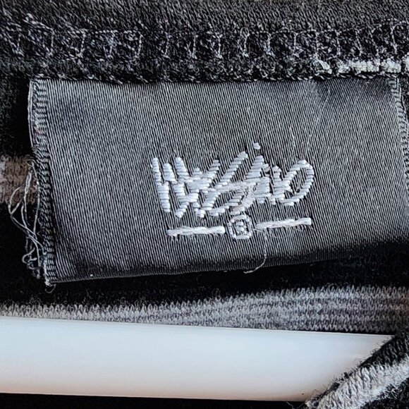 Mossimo Supply Co. Black/Gray Striped Ruffled Jersey Dress Size 8 - Picture 10 of 15